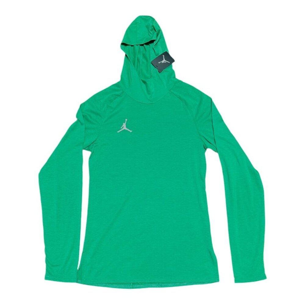 Jordan Men’s 23 Alpha Dry Dri-Fit Long Sleeve Hooded Top Kelly Green (NWT) (XS)